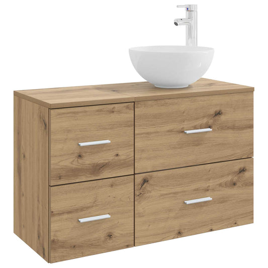 Baderomsinnredningssett 2 pcs Artisan eik Konstruert tre
