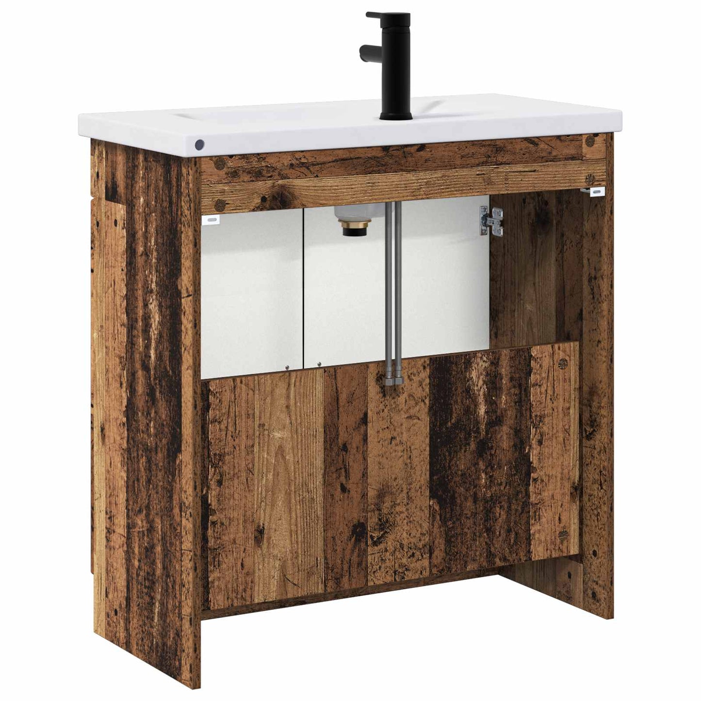 Baderomsinnredningssett Gammelt tre 56 x 37,5 x 81 cm
