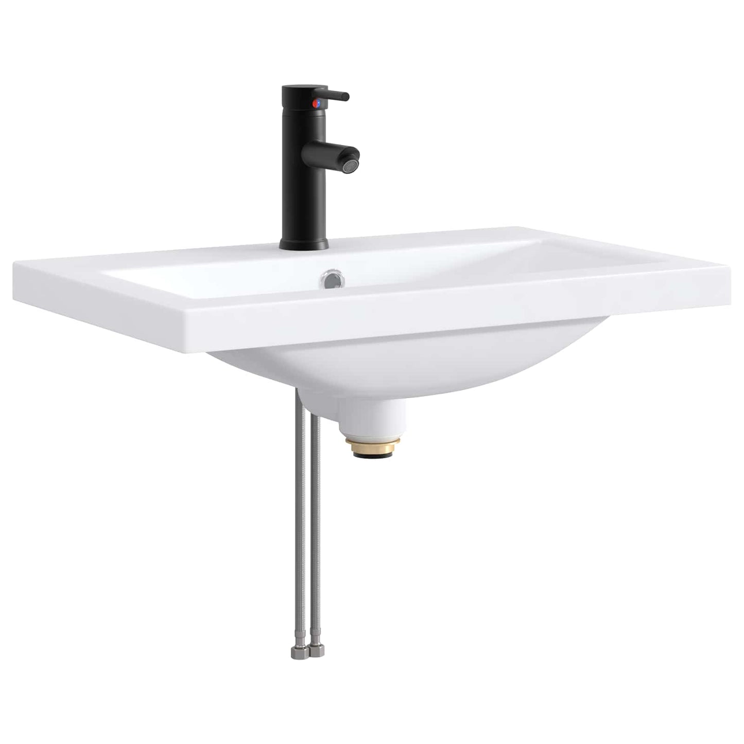 Baderomsinnredningssett Svart 56 x 37,5 x 81 cm Konstruert tre