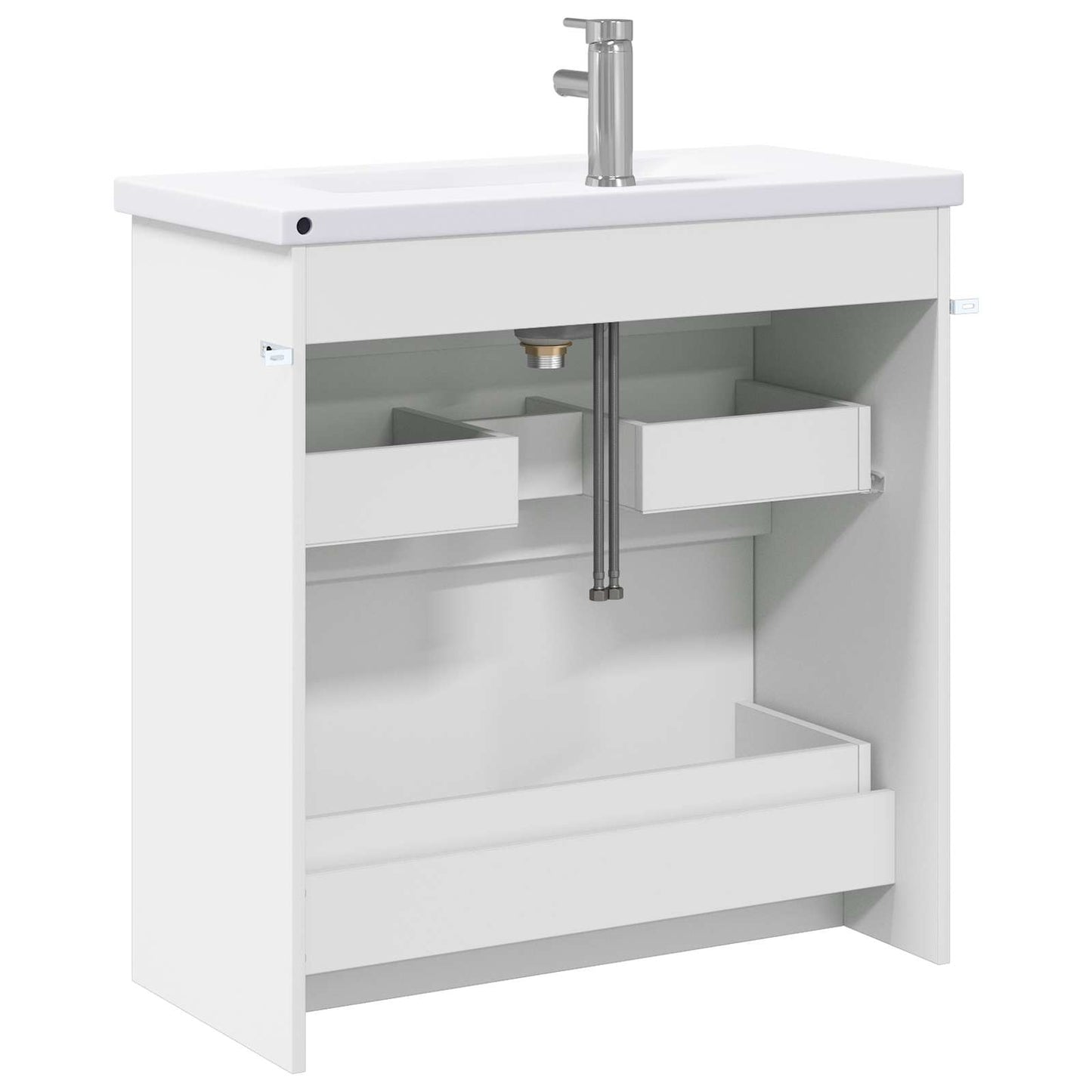 Baderomsinnredningssett Hvit 81 x 40 x 84,5 cm Konstruert tre