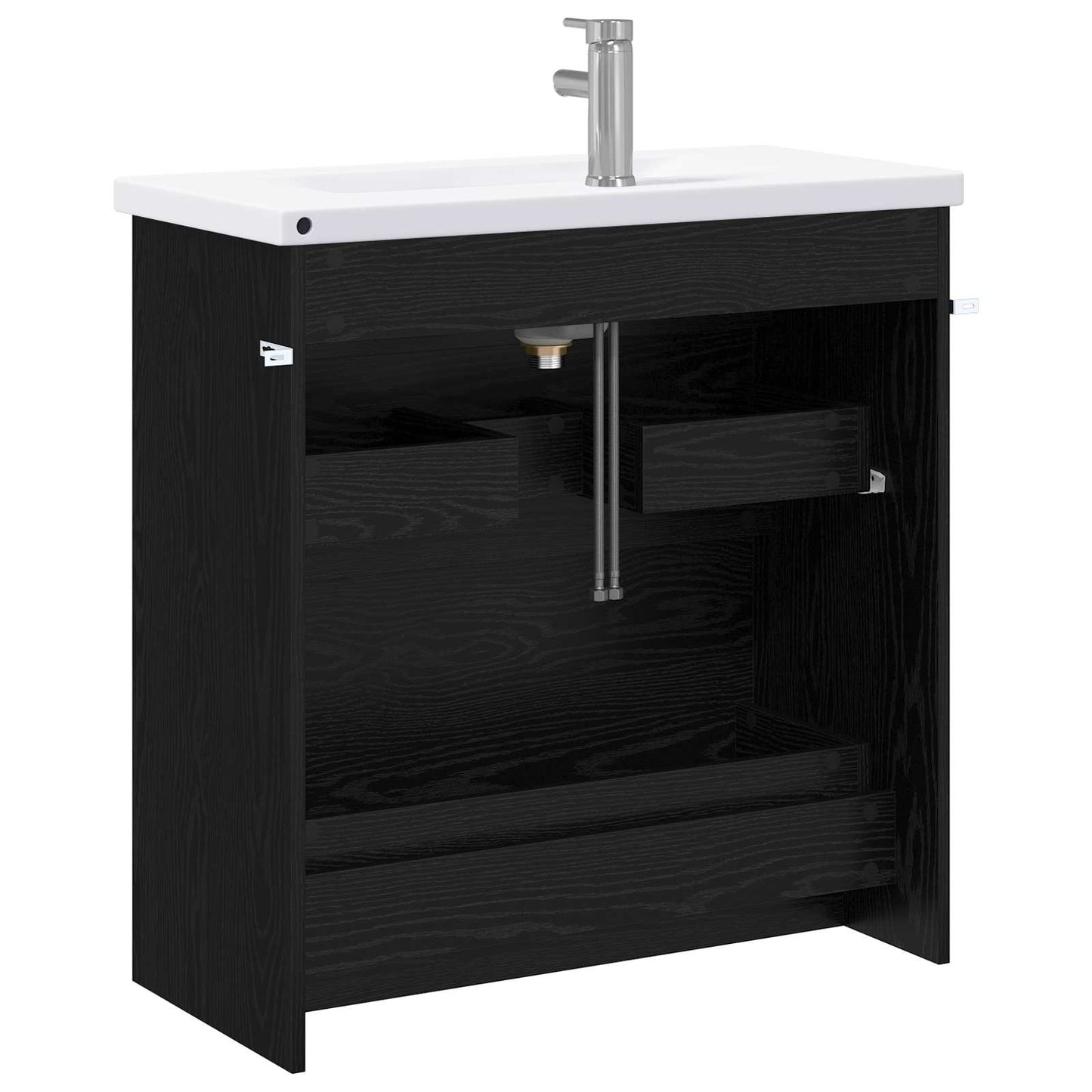 Baderomsinnredningssett Svart eik 81 x 40 x 84,5 cm