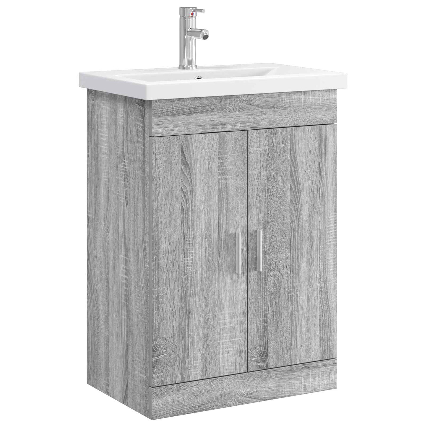 Baderomsinnredningssett Grå Sonoma 61 x 40 x 84,5 cm