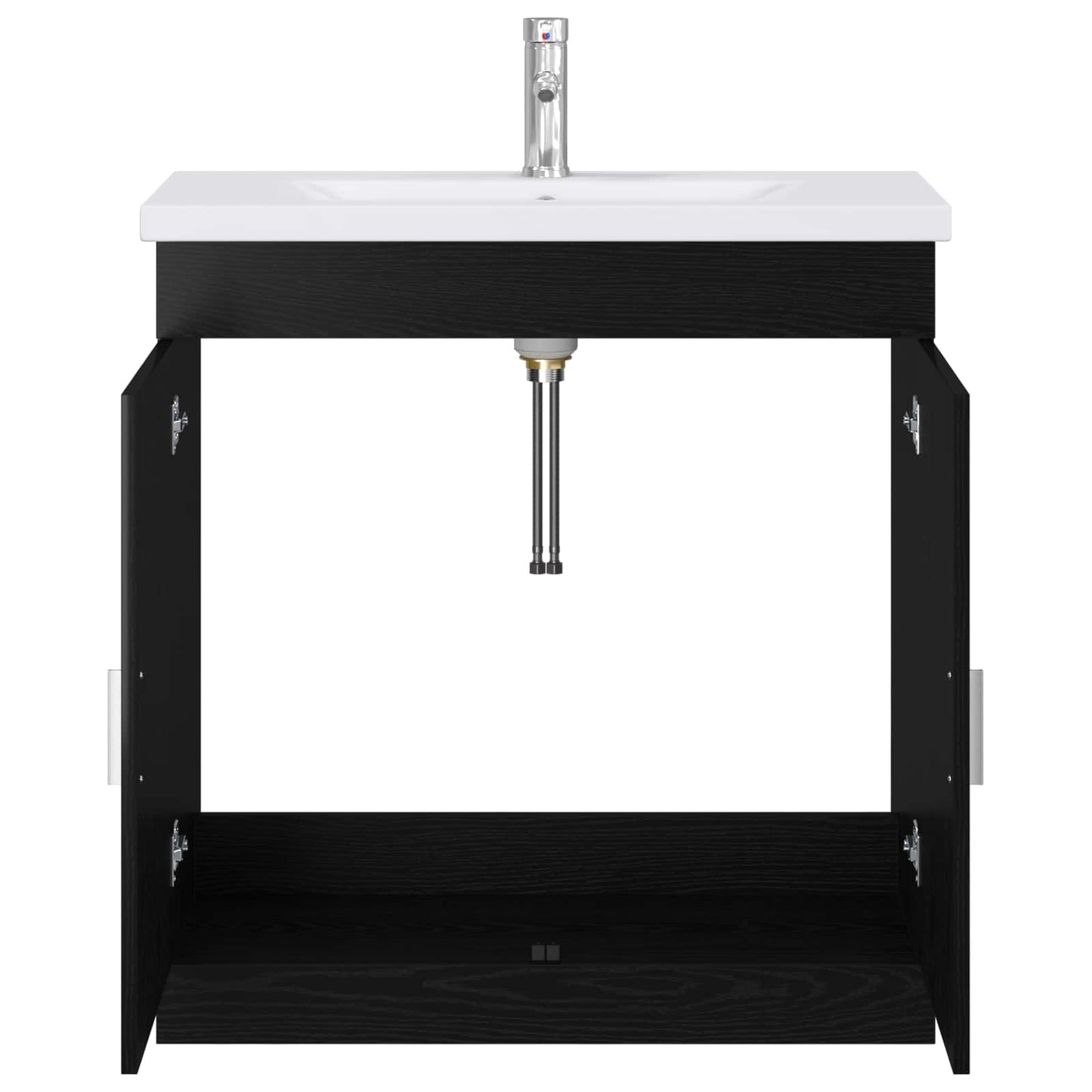 Baderomsinnredningssett Svart eik 81 x 40 x 84,5 cm