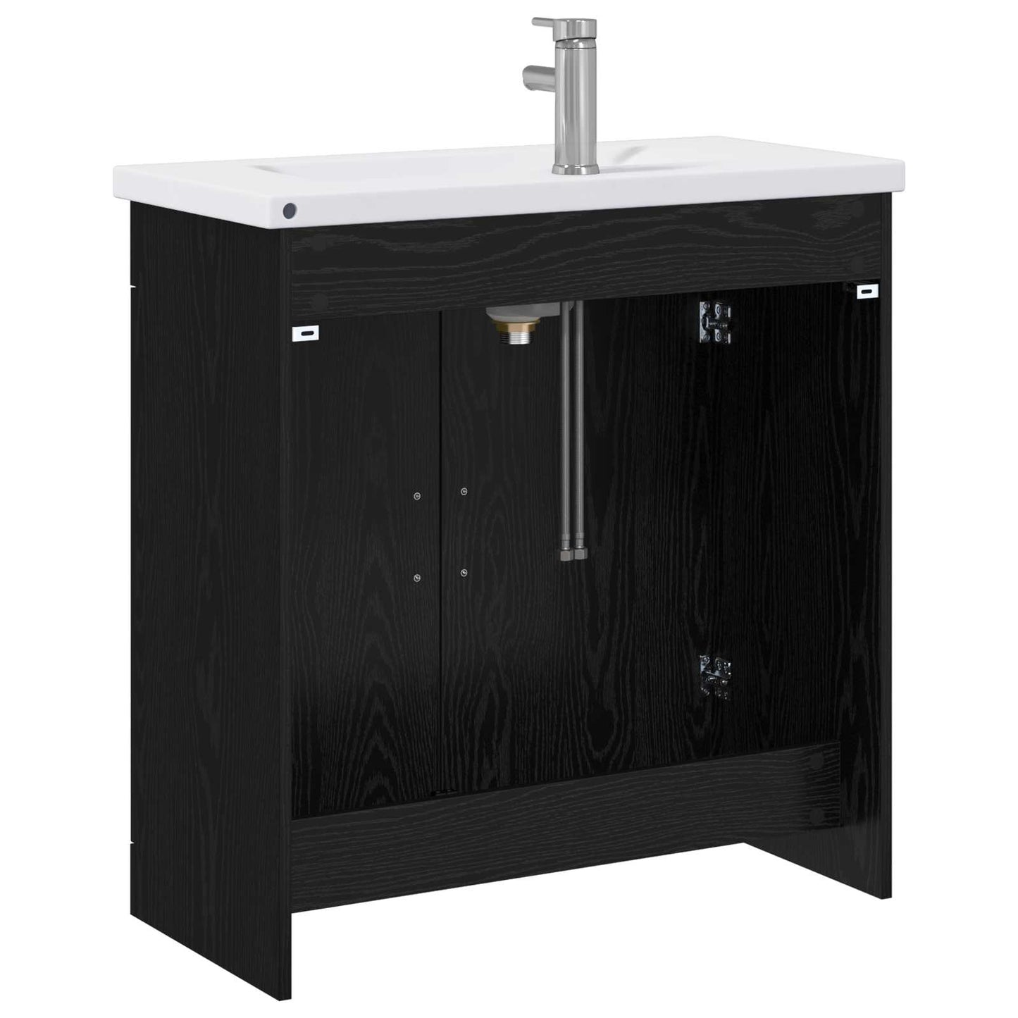 Baderomsinnredningssett Svart eik 81 x 40 x 84,5 cm