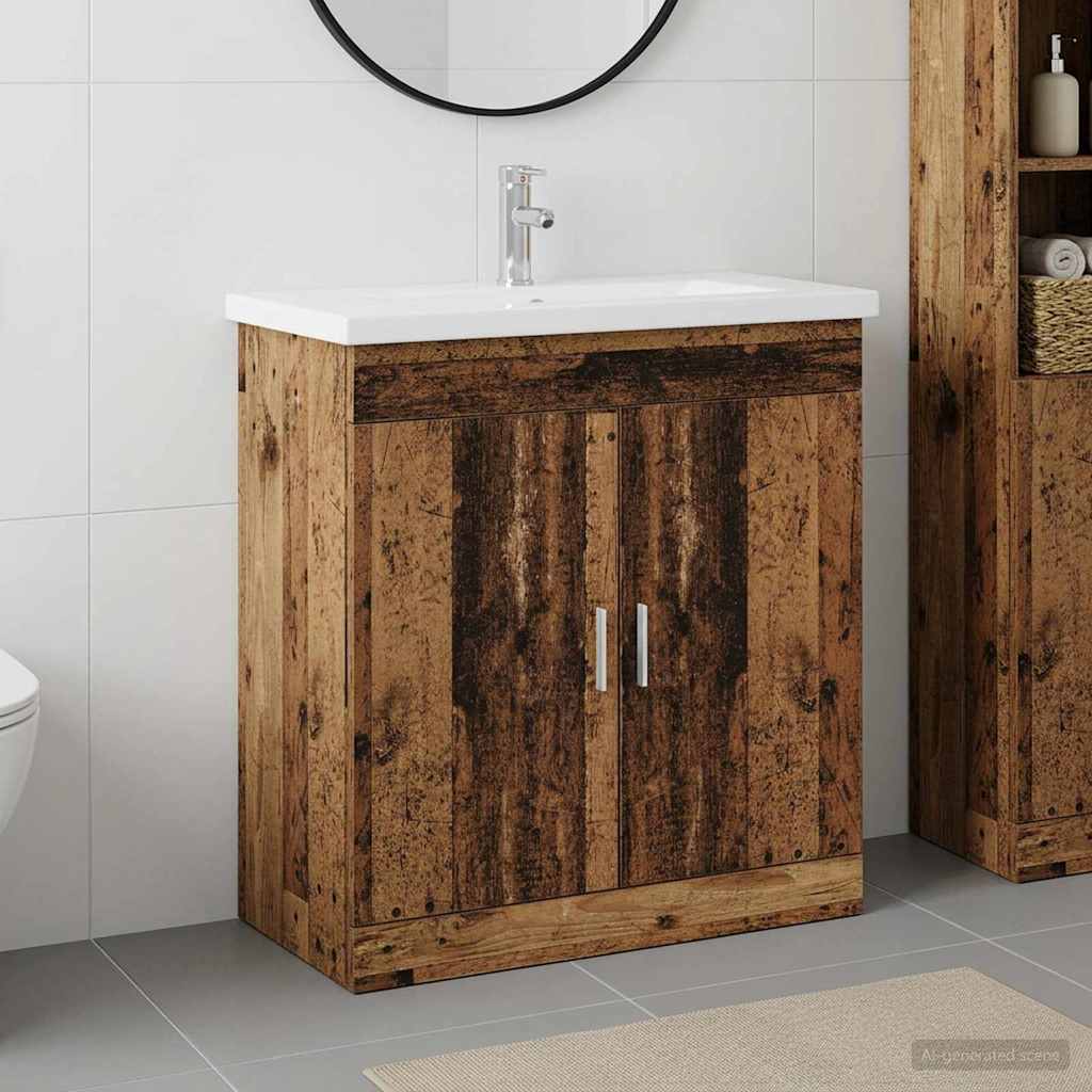 Baderomsinnredningssett Gammelt tre 81 x 40 x 84,5 cm