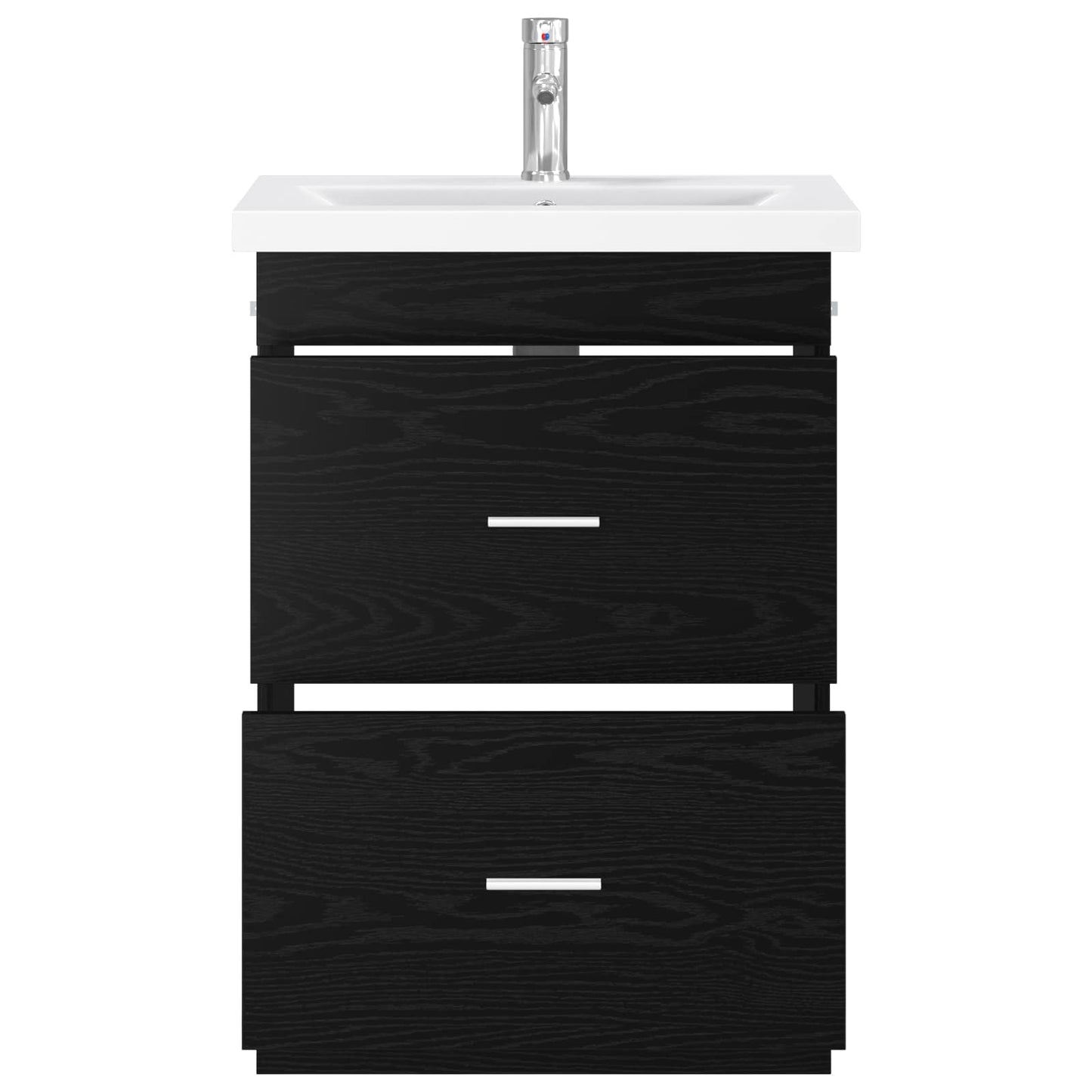 Baderomsinnredningssett Svart eik 61 x 40 x 84,5 cm