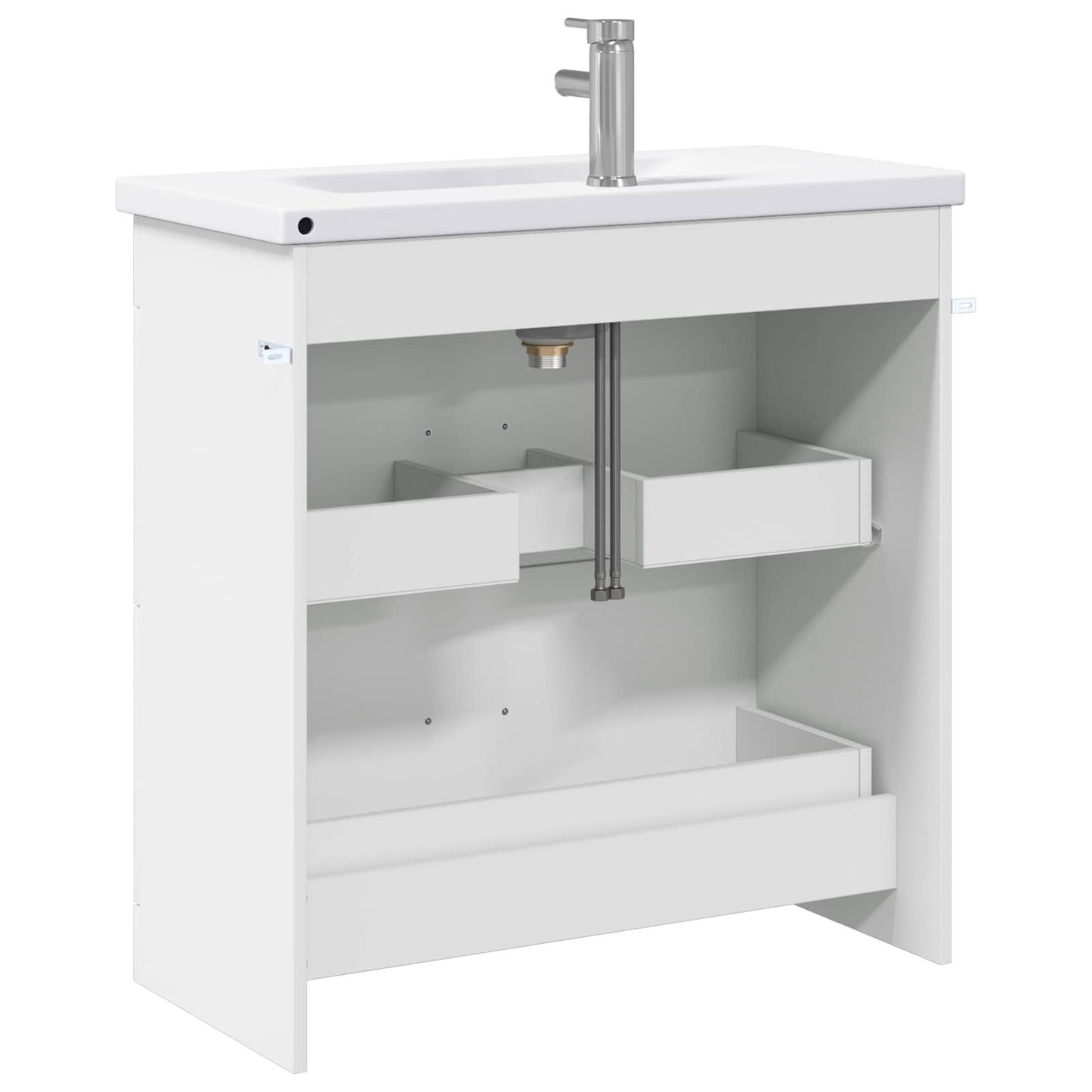 Baderomsinnredningssett Hvit 81 x 40 x 84,5 cm Konstruert tre