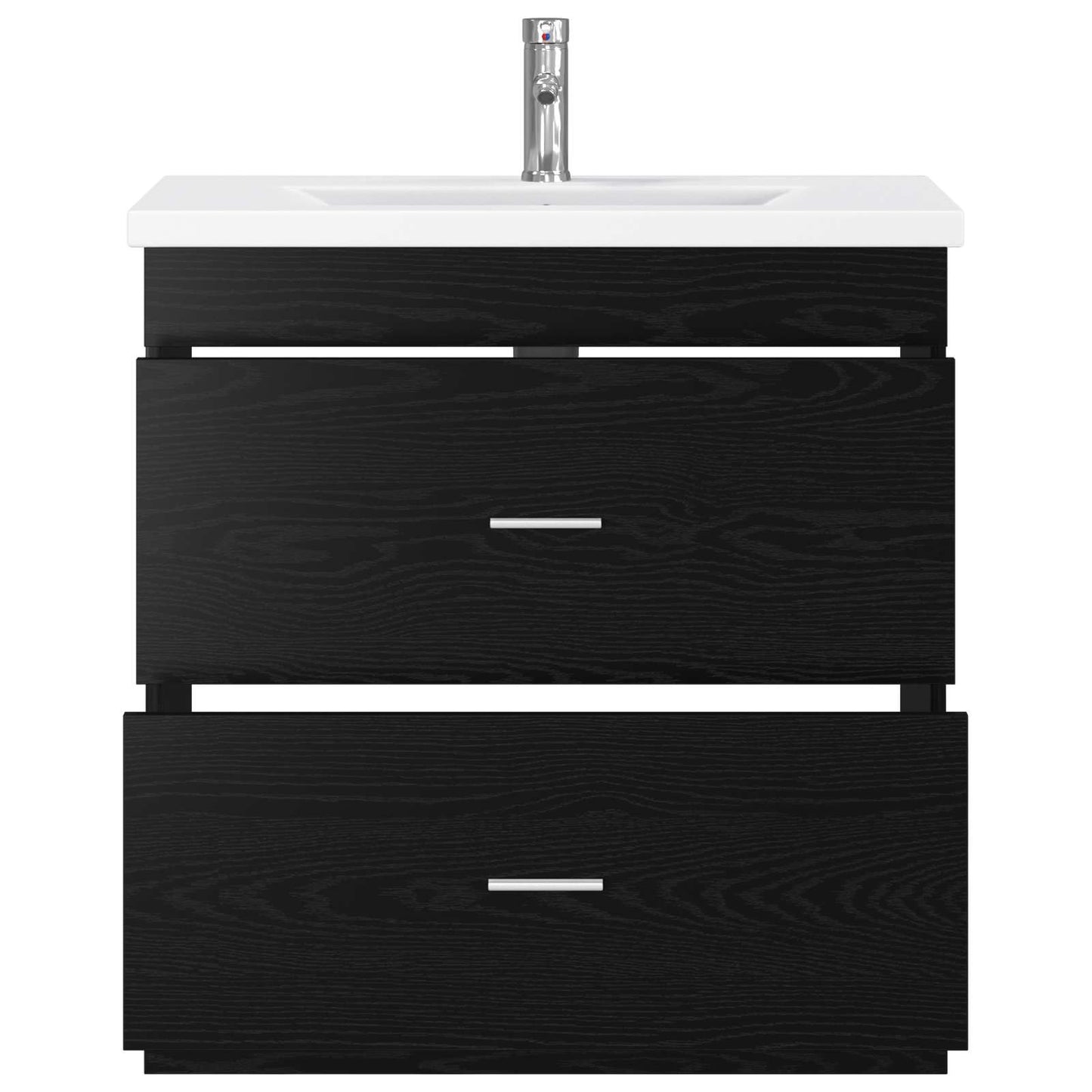 Baderomsinnredningssett Svart eik 81 x 40 x 84,5 cm