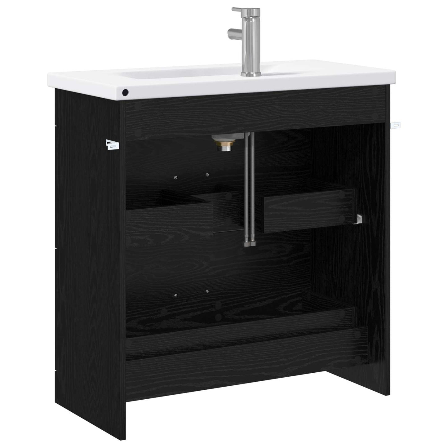 Baderomsinnredningssett Svart eik 81 x 40 x 84,5 cm
