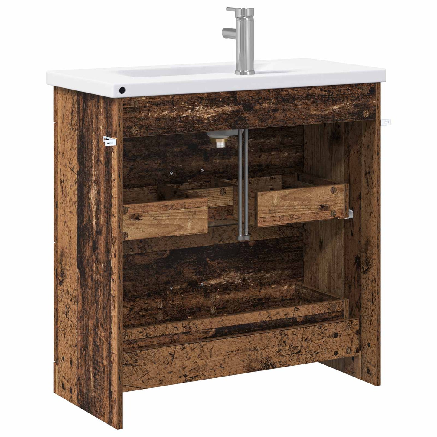 Baderomsinnredningssett Gammelt tre 81 x 40 x 84,5 cm