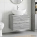 Baderomsinnredningssett Grå Sonoma Konstruert tre