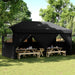 Partytelt Svart 292 x 580 x 315 cm Oxford Stoff vidaXL