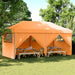 Partytelt Oransje 292 x 580 x 315 cm Oxford Stoff vidaXL