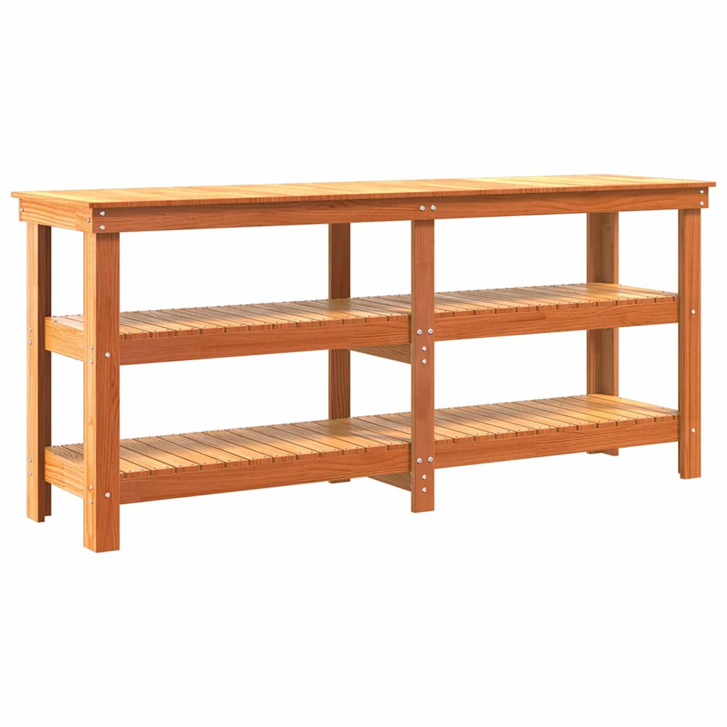 Arbeidsbenk Vokset Brun 181.5 x 50 x 80 cm Massiv furu