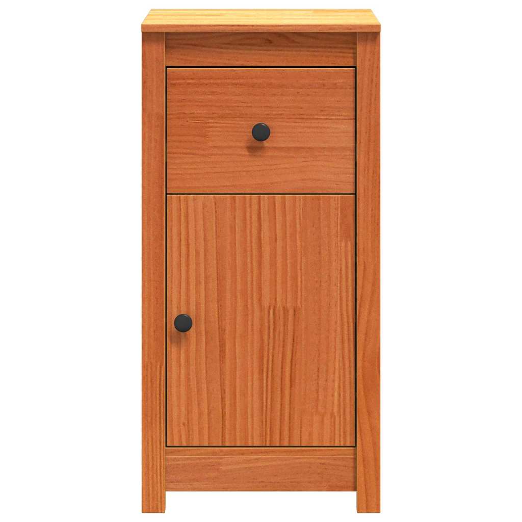 Serviesskap 2 pcs Vokset Brun 39 x 34,5 x 80 cm Massiv furu