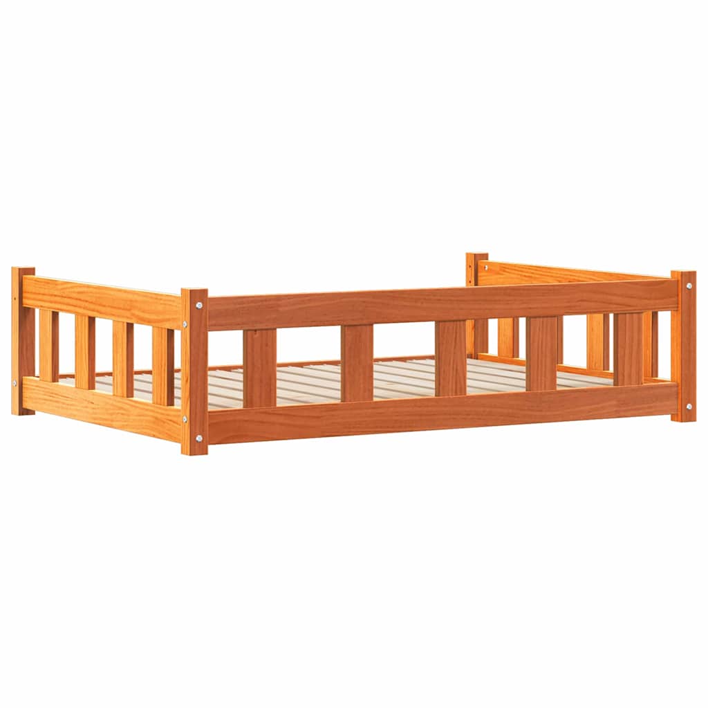 Hundeseng med lagring Vokset Brun 100 x 70 x 28 cm Massiv furu