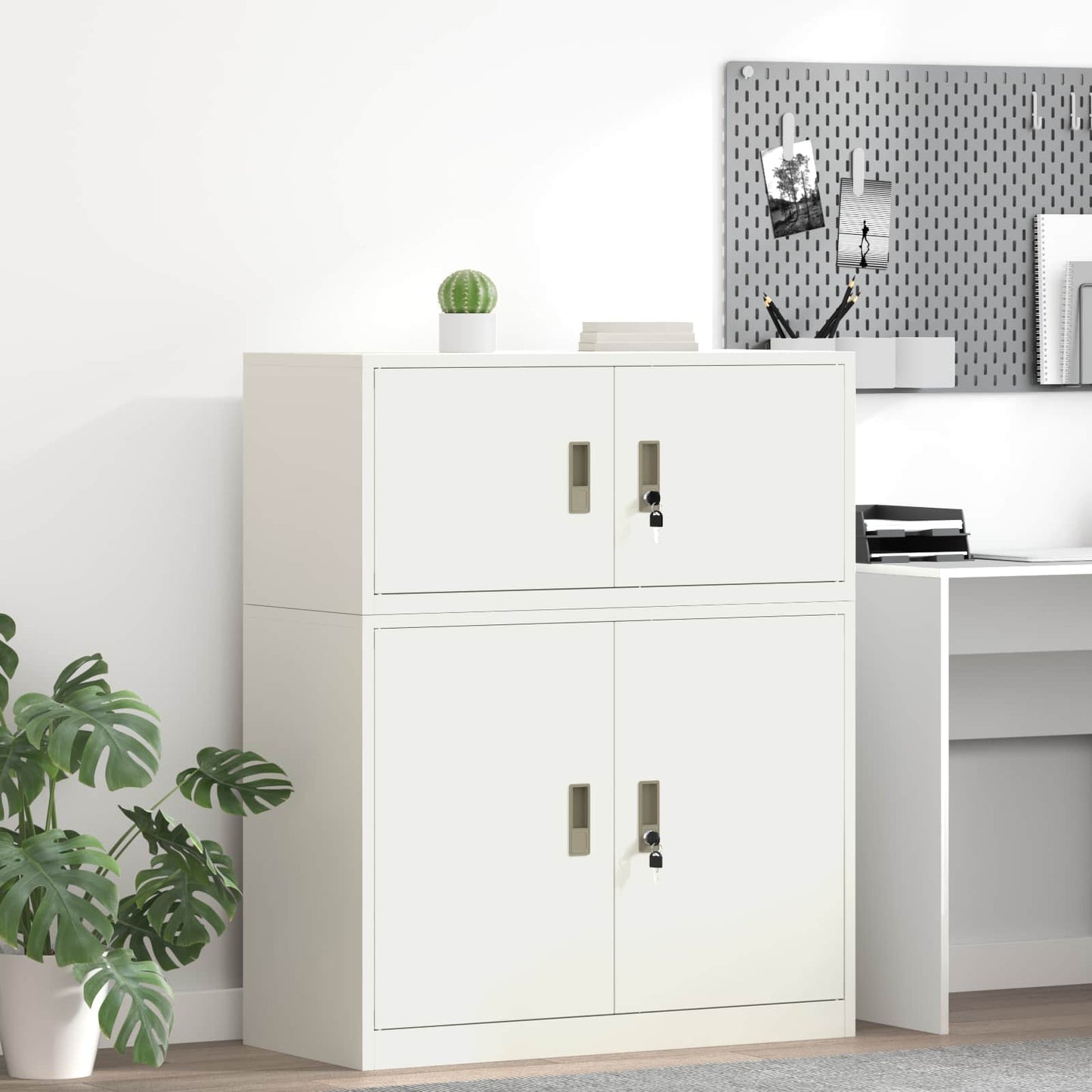 Oppbevaringsskap Hvit 90 x 40 x 40 cm Stål