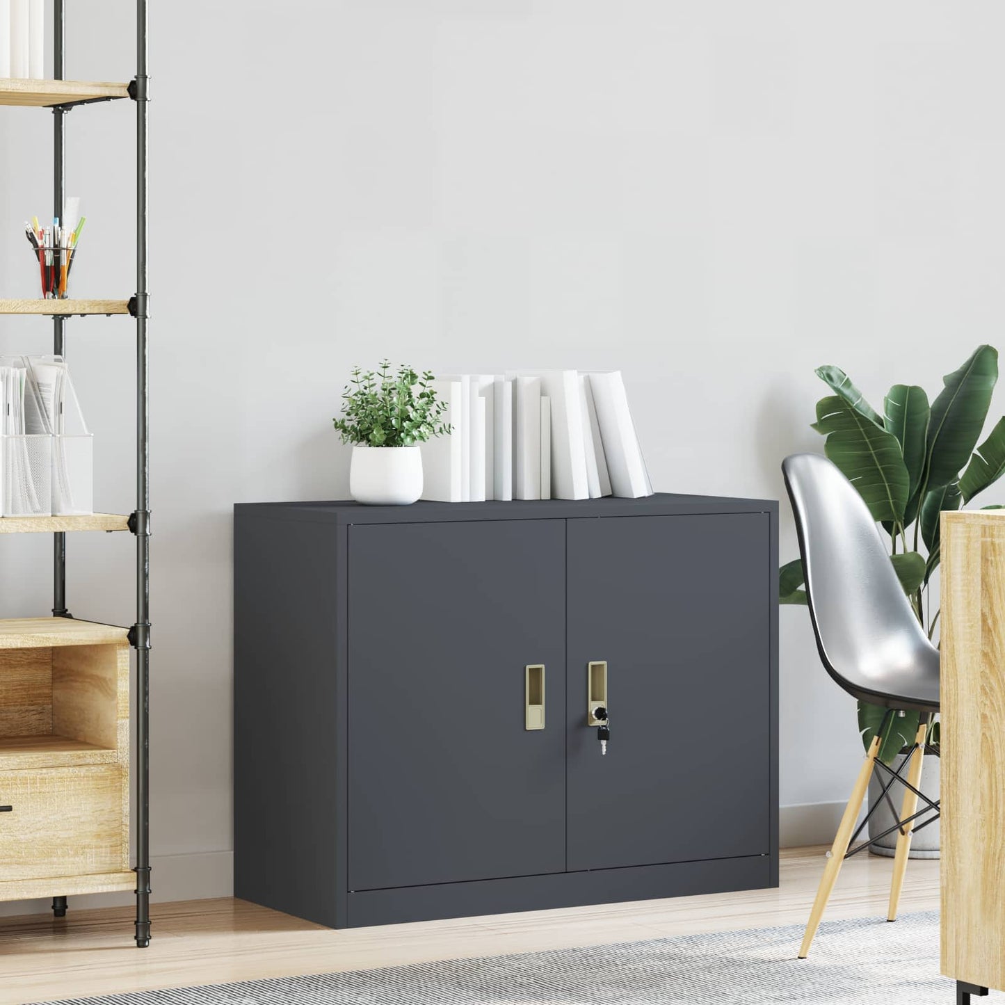 Oppbevaringsskap Antrasitt 90 x 40 x 70 cm Stål