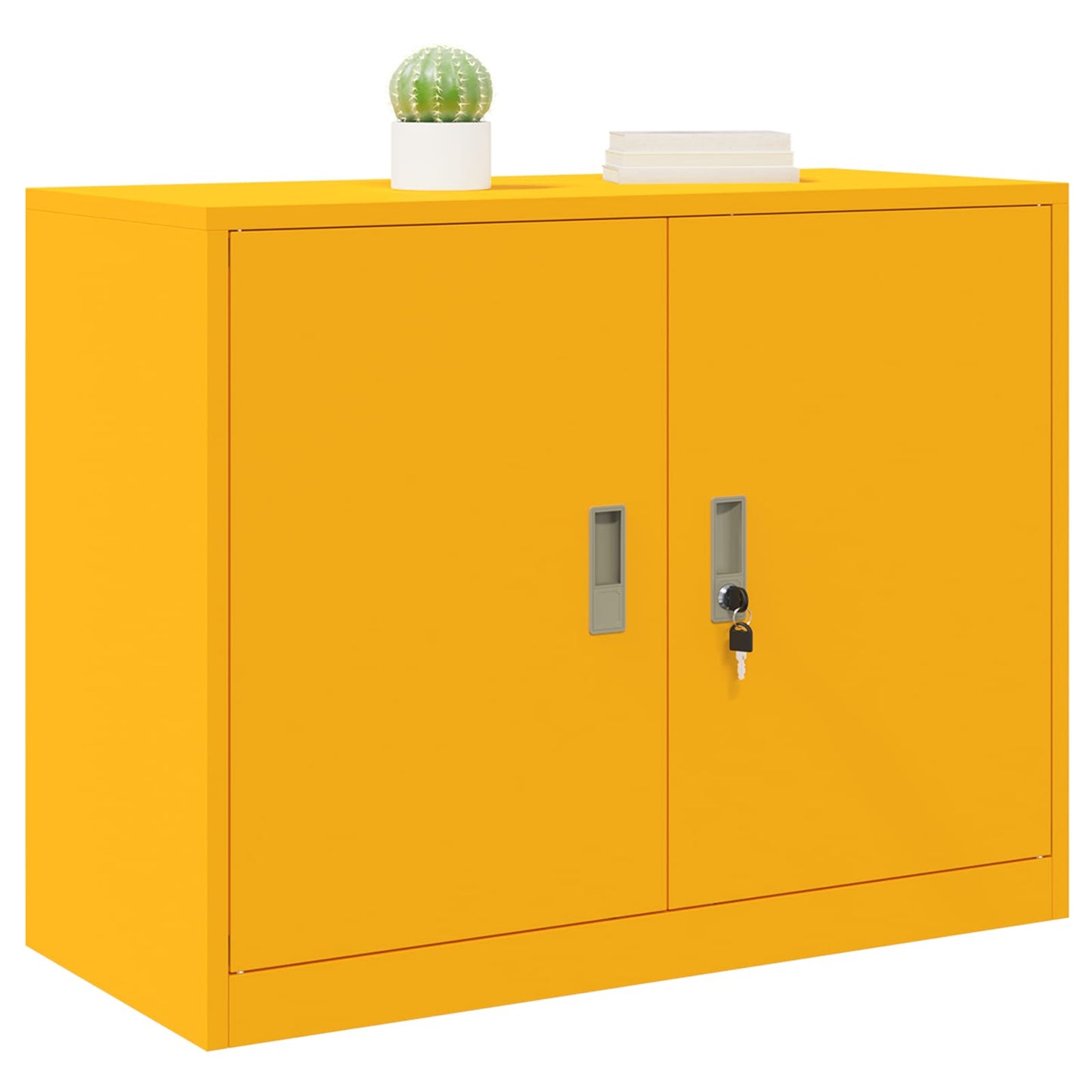 Oppbevaringsskap Sennepsgul 90 x 40 x 70 cm Stål