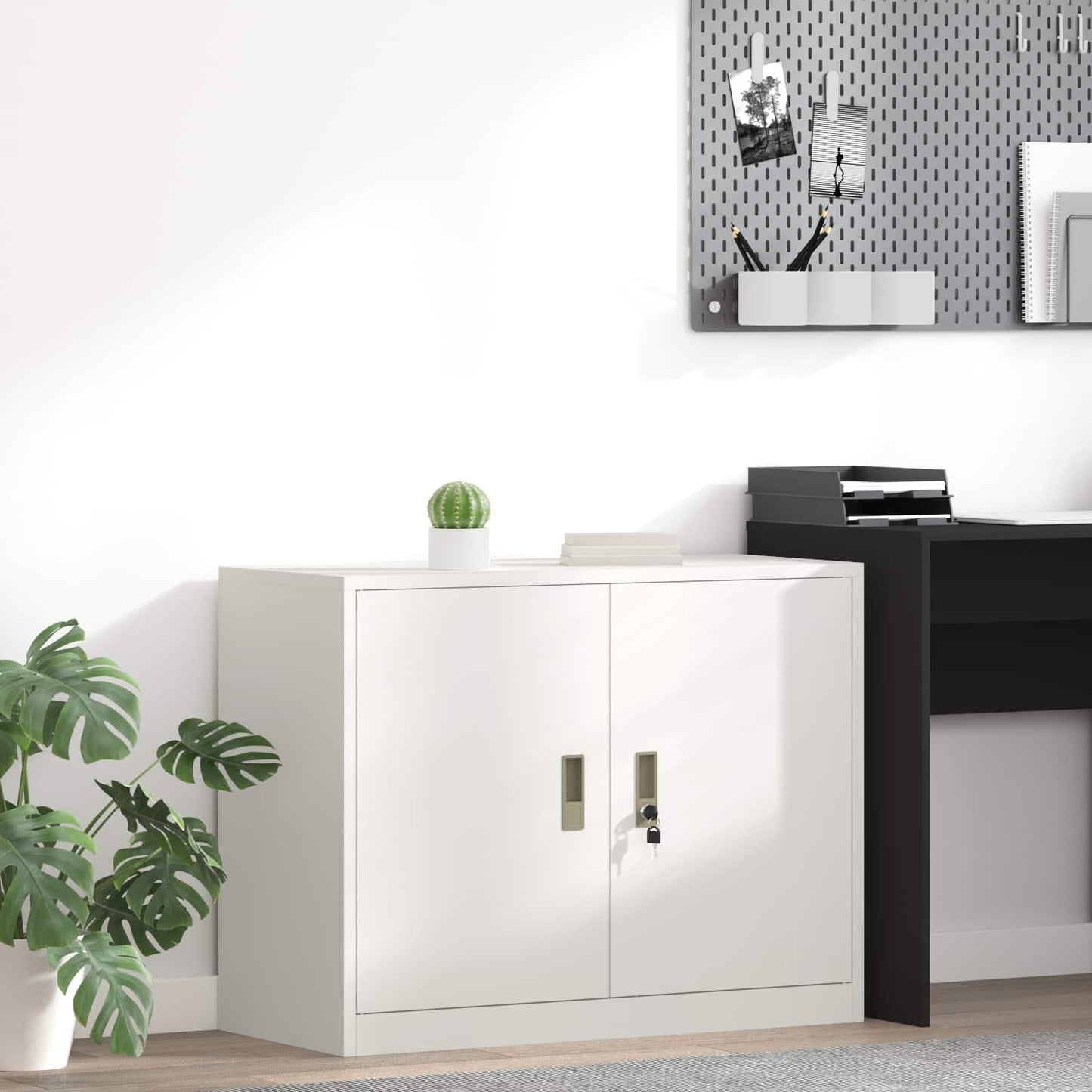 Oppbevaringsskap Hvit 90 x 40 x 70 cm Stål