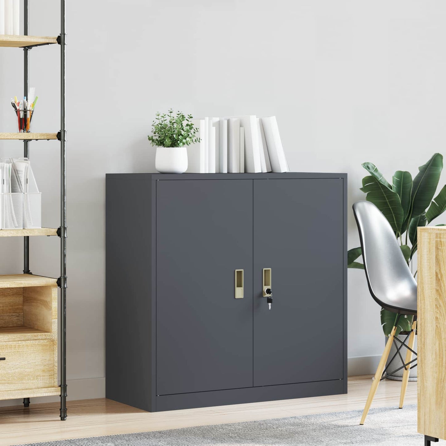 Oppbevaringsskap Antrasitt 90 x 40 x 90 cm Stål