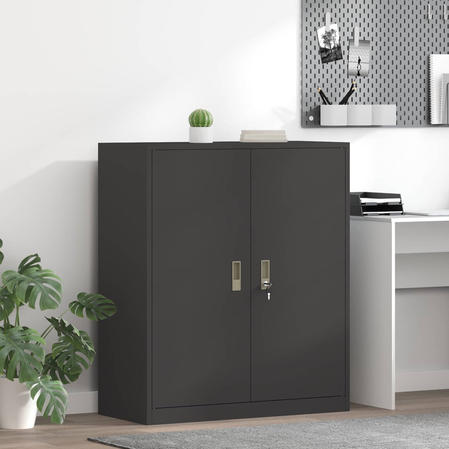 Oppbevaringsskap Svart 90 x 40 x 105 cm Stål