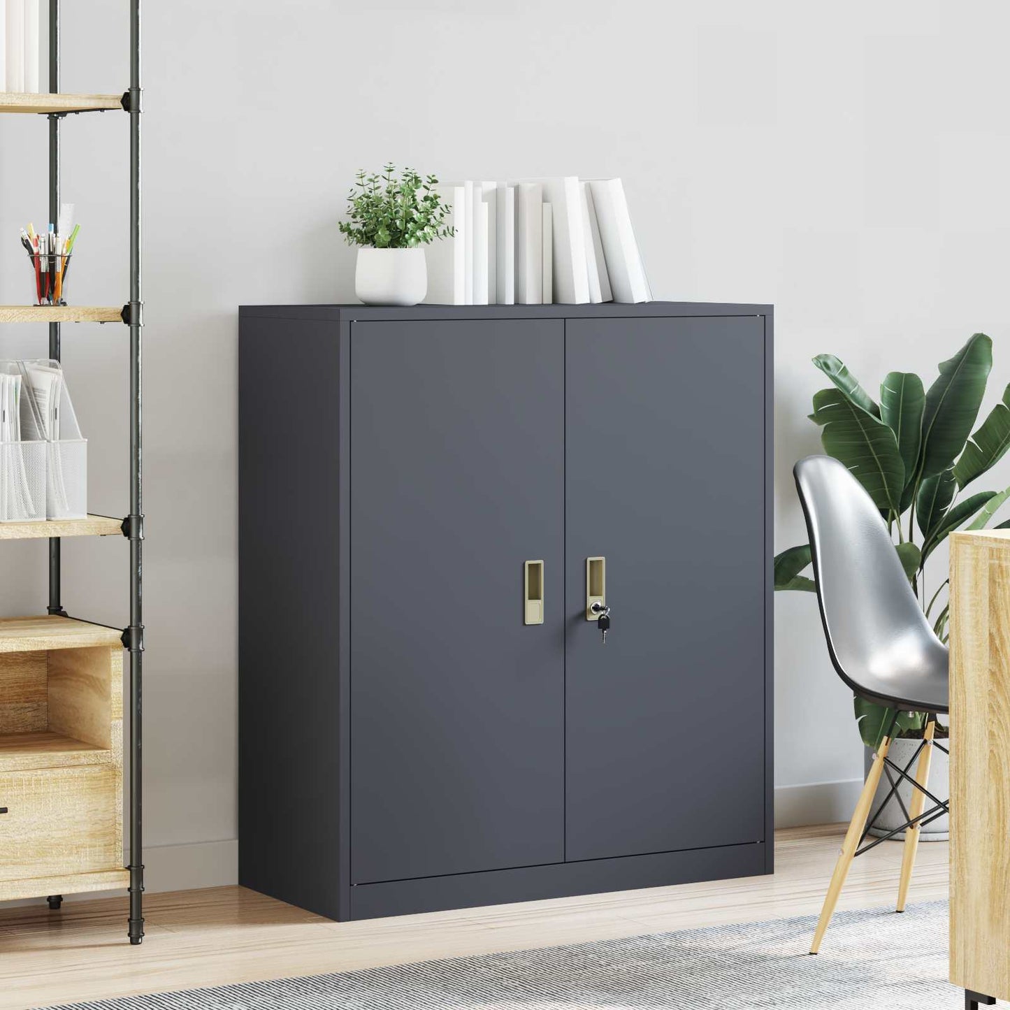 Oppbevaringsskap Antrasitt 90 x 40 x 105 cm Stål