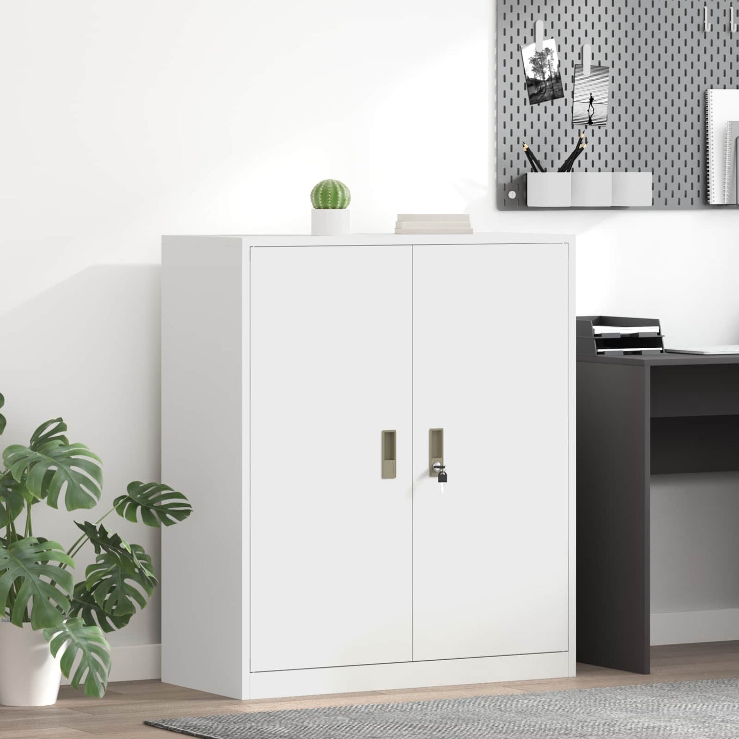 Oppbevaringsskap Hvit 90 x 40 x 105 cm Stål