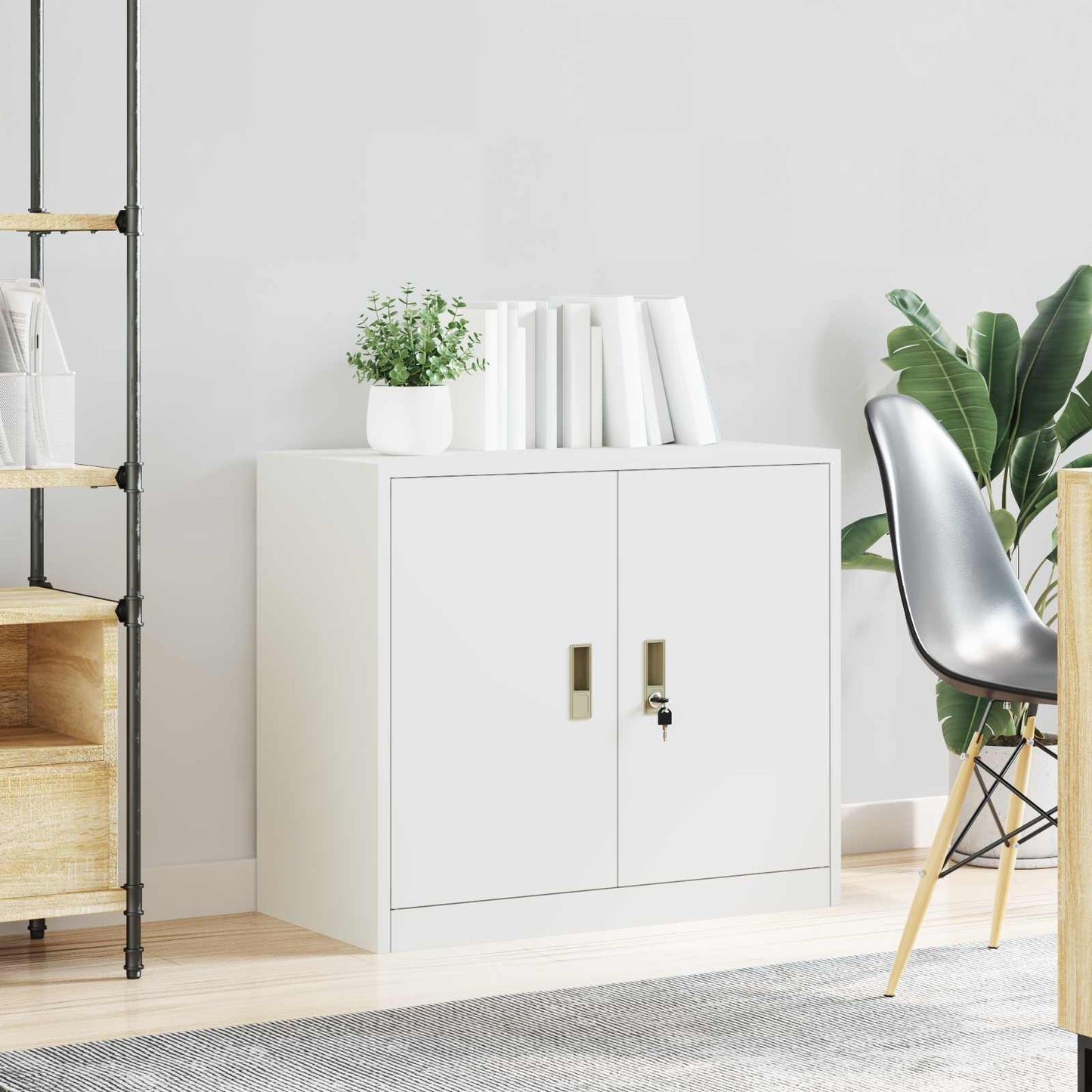 Oppbevaringsskap Hvit 80 x 40 x 70 cm Stål