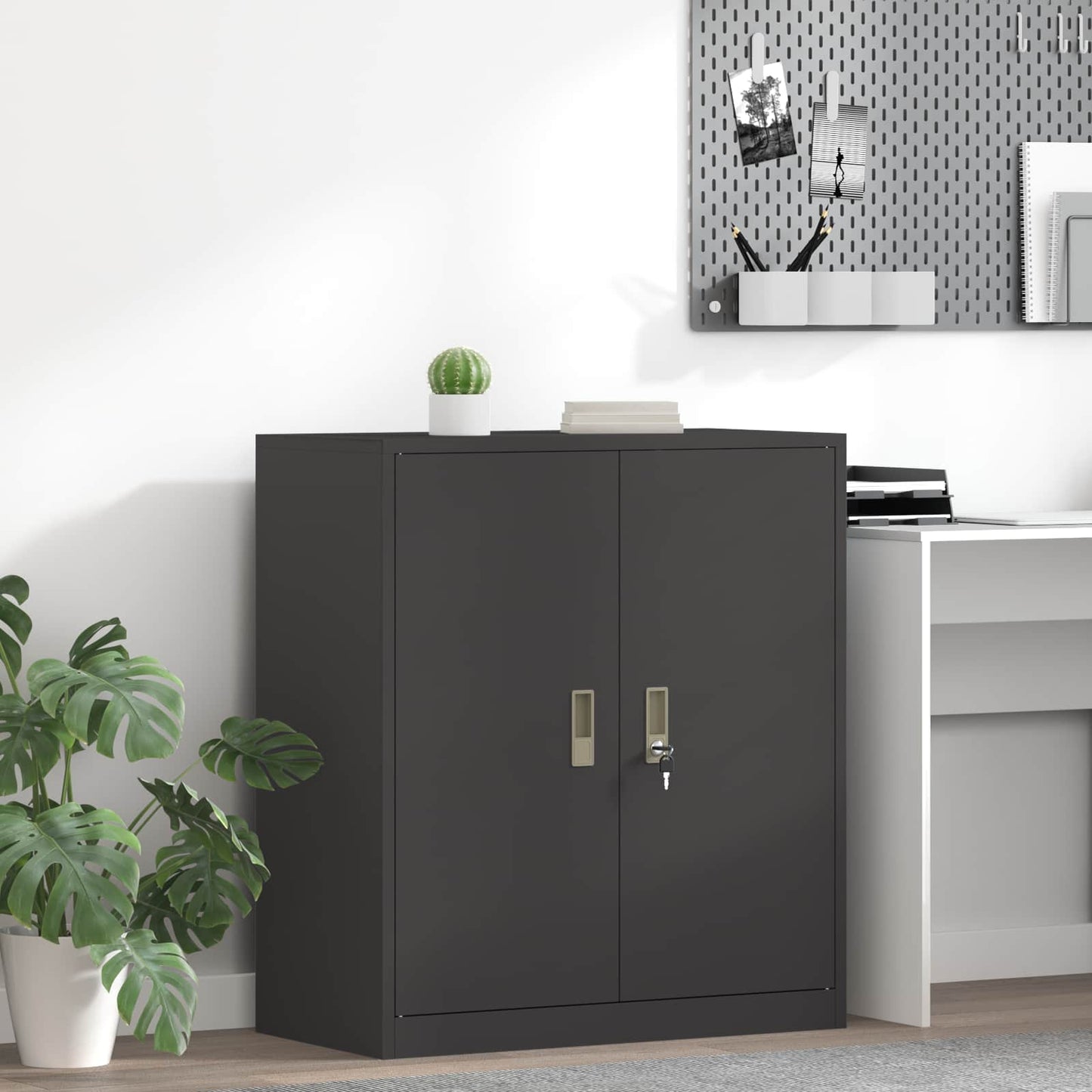 Oppbevaringsskap Svart 80 x 40 x 90 cm Stål