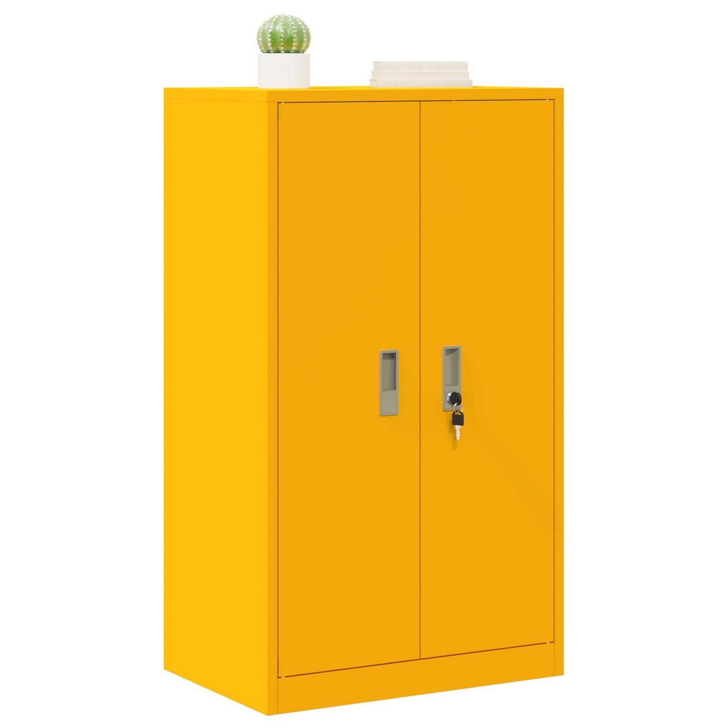 Oppbevaringsskap Sennepsgul 60 x 40 x 105 cm Stål