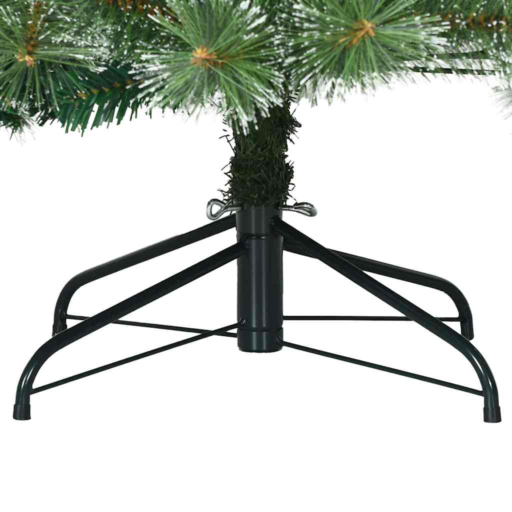 Moderne Kunstig Hengslet Juletre Snø Flocket Hvit 180 cm