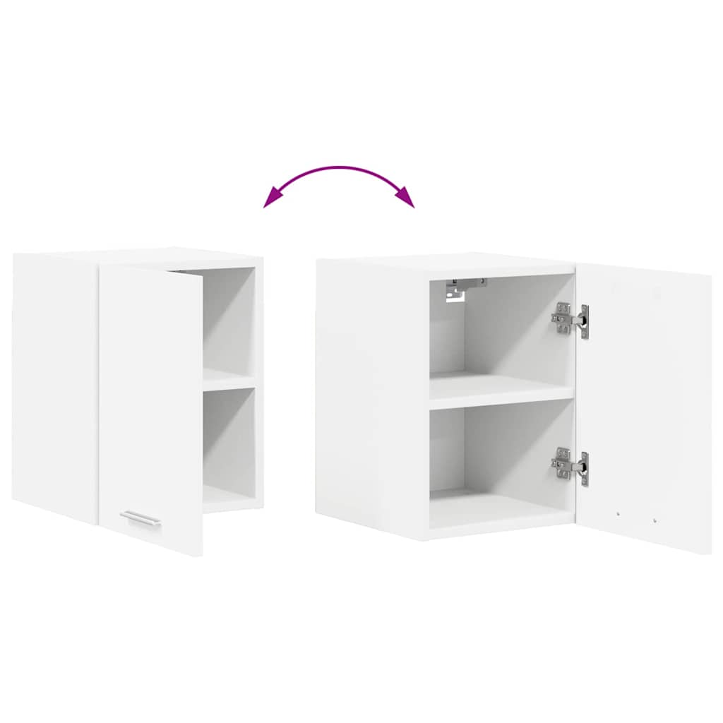 Hengende skap med dør 2 pcs Hvit 30 x 31 x 40 cm Konstruert tre