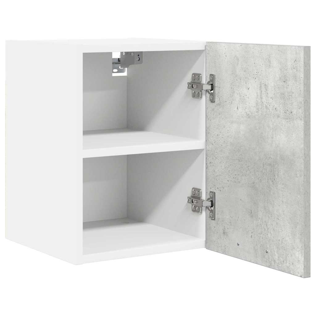 Hengende skap med dør 2 pcs Betonggrå og hvit 30 x 31 x 40 cm