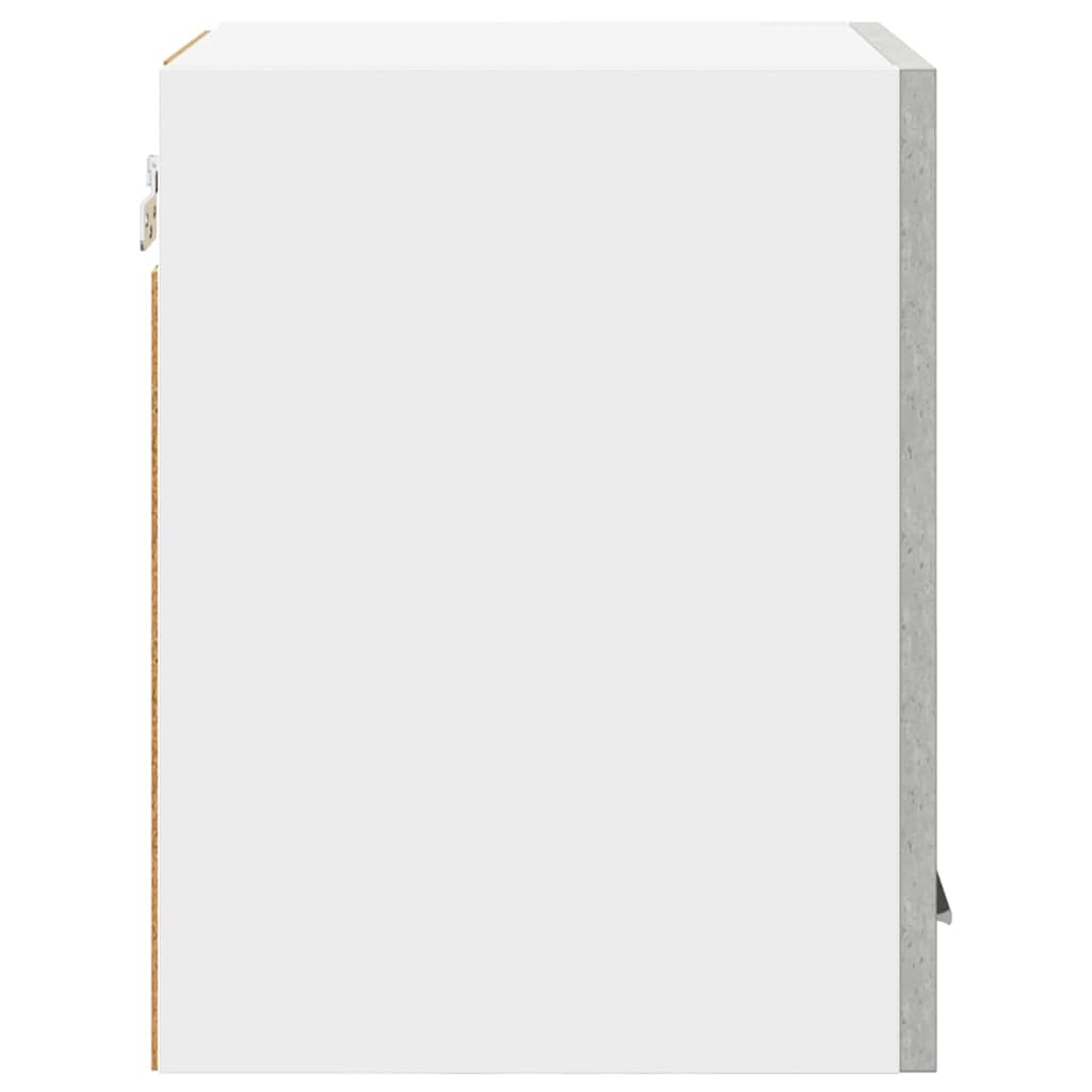 Hengende skap med dør 2 pcs Betonggrå og hvit 30 x 31 x 40 cm
