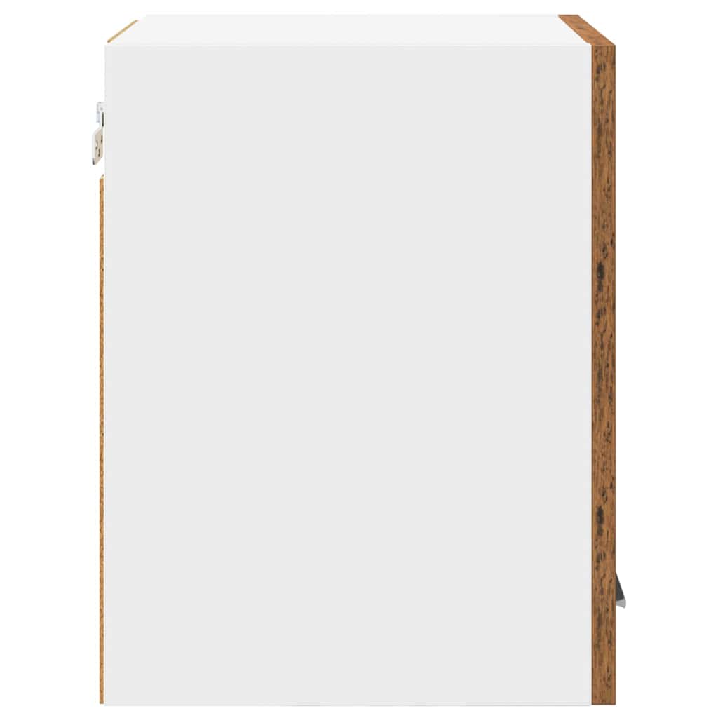 Hengende skap 2 pcs Gammel treverk og hvit 30 x 31 x 40 cm