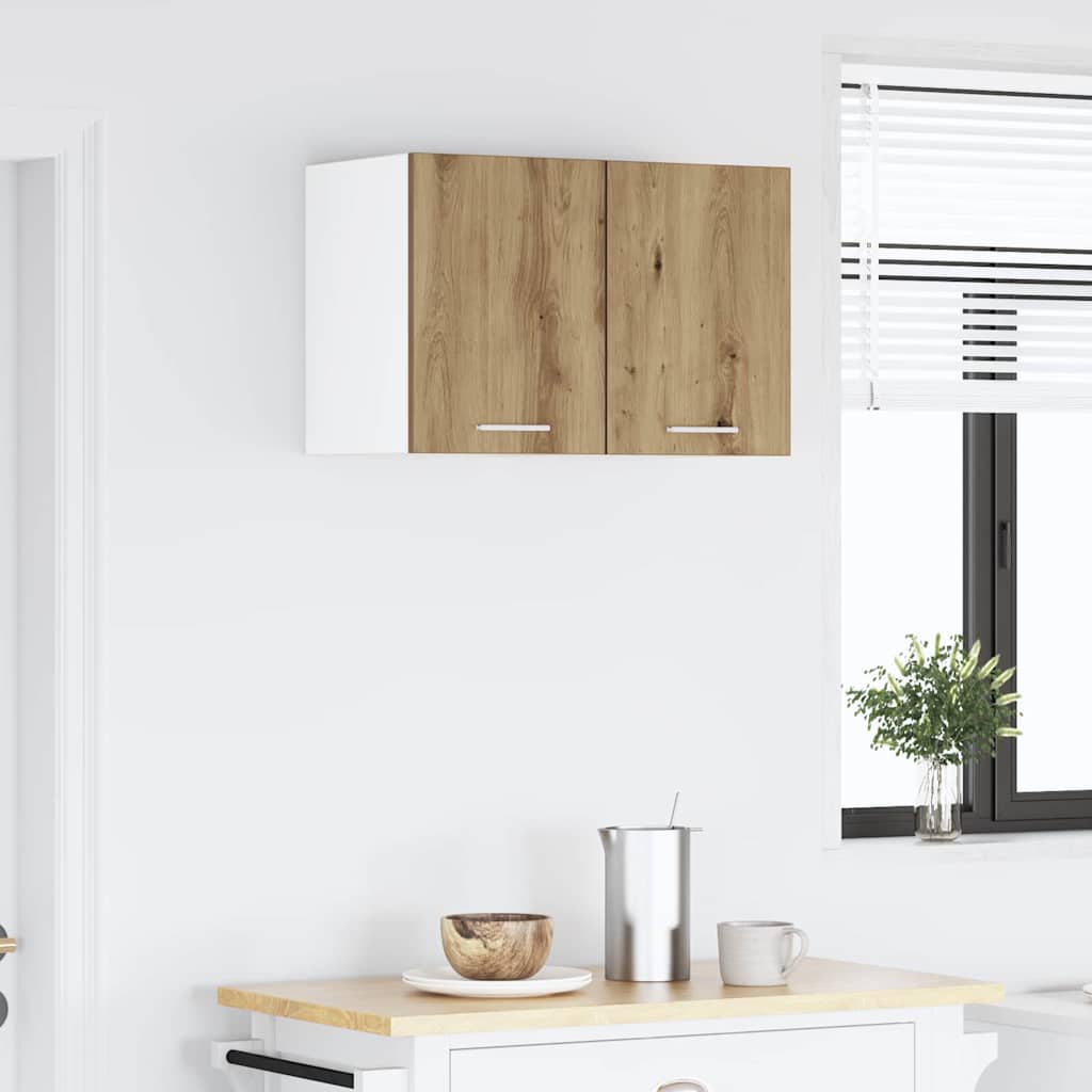 Hengende skap med dør 2 pcs Artisan eik og hvit 30 x 31 x 40 cm