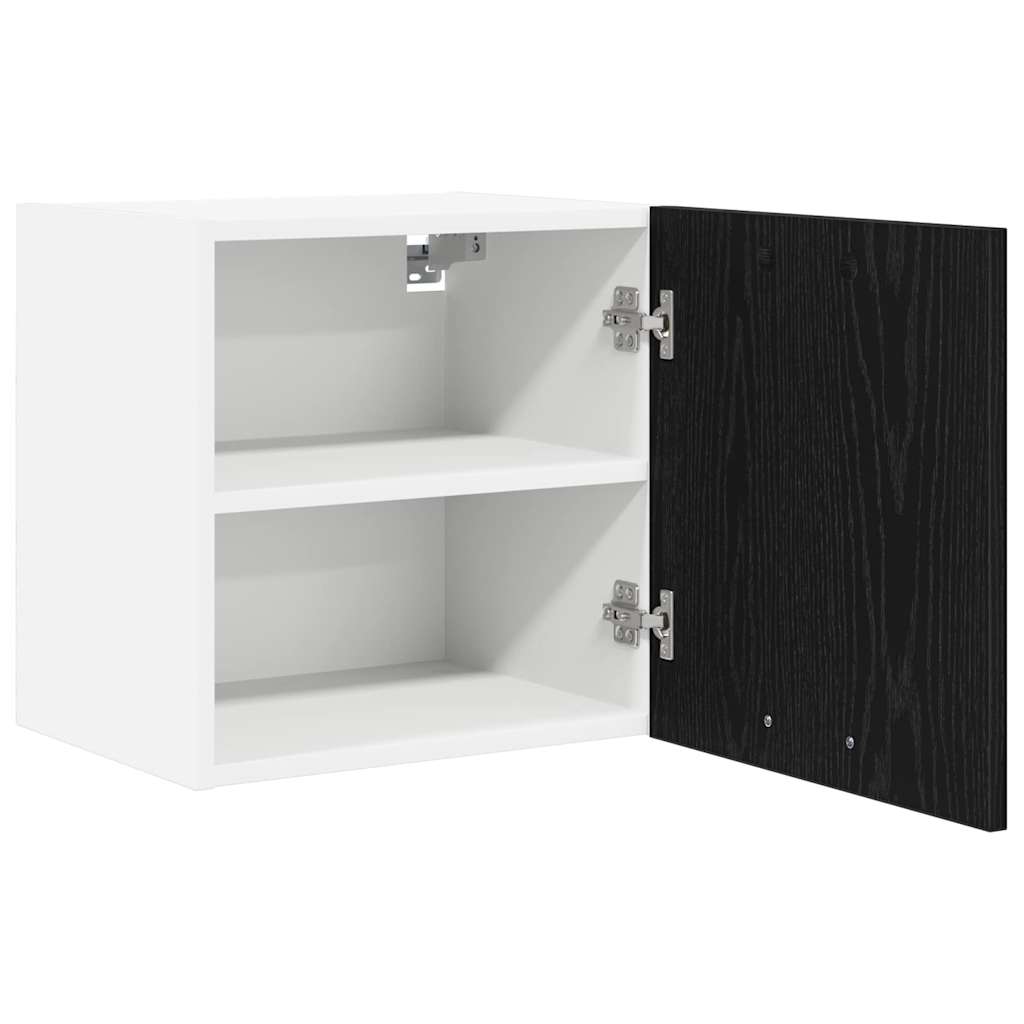 Hengende skap med dør 2 pcs Svart eik og hvit 40 x 31 x 40 cm