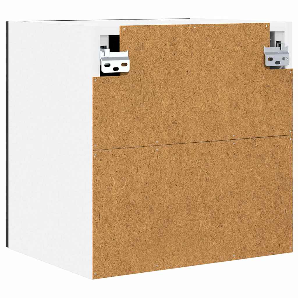 Hengende skap med dør 2 pcs Svart eik og hvit 40 x 31 x 40 cm