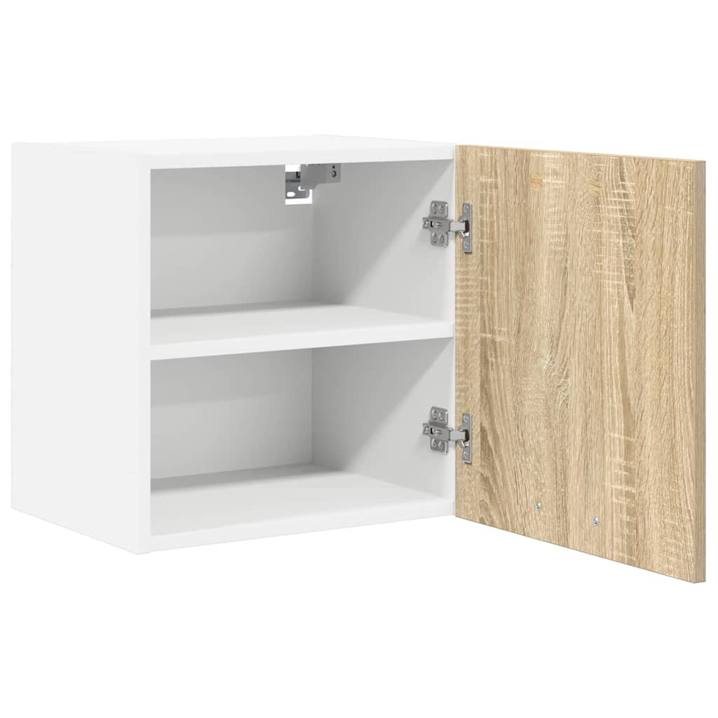 Hengende skap Riga 2 pcs Sonoma eik og hvit 40 x 31 x 40 cm
