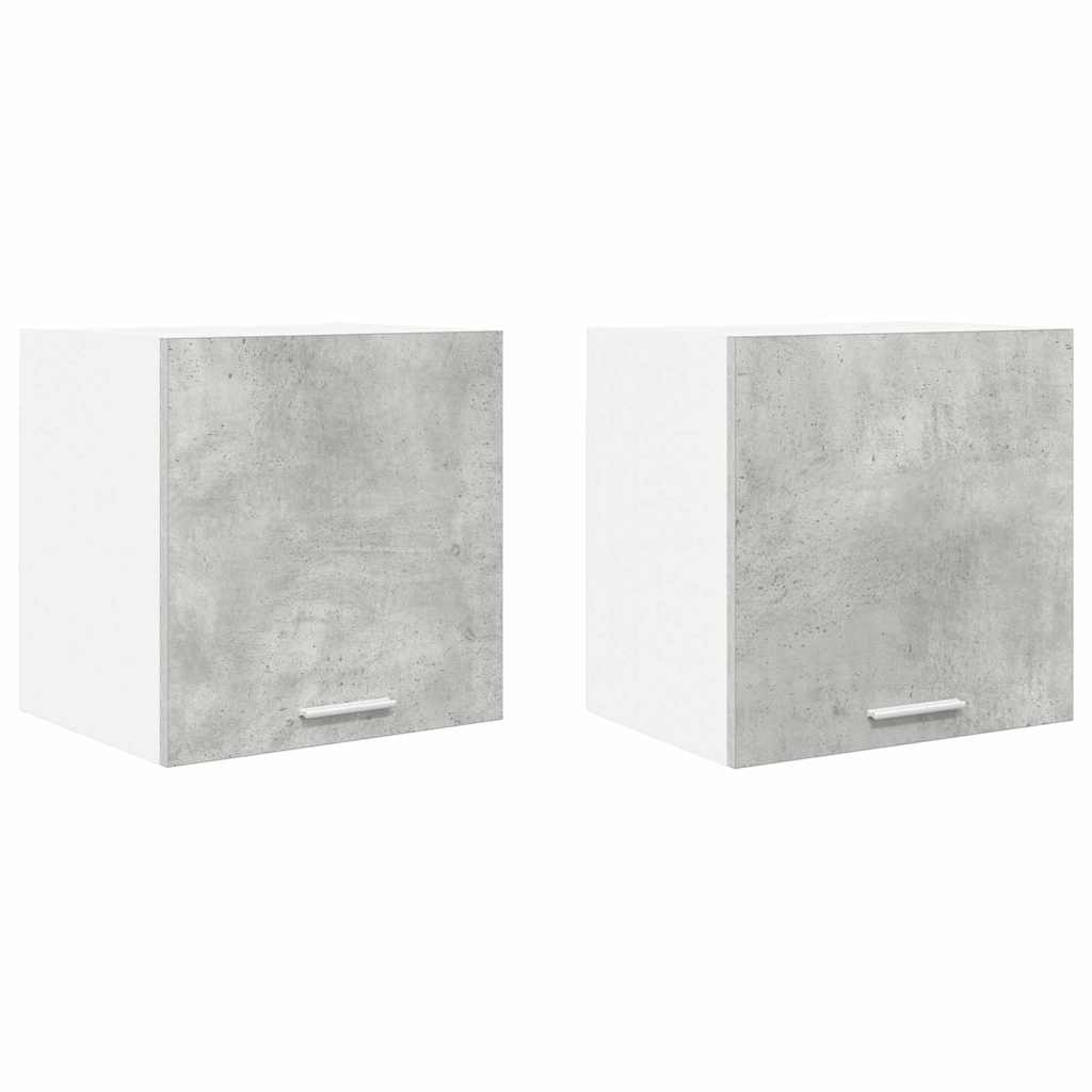 Hengende skap med dør 2 pcs Betonggrå og hvit 40 x 31 x 40 cm