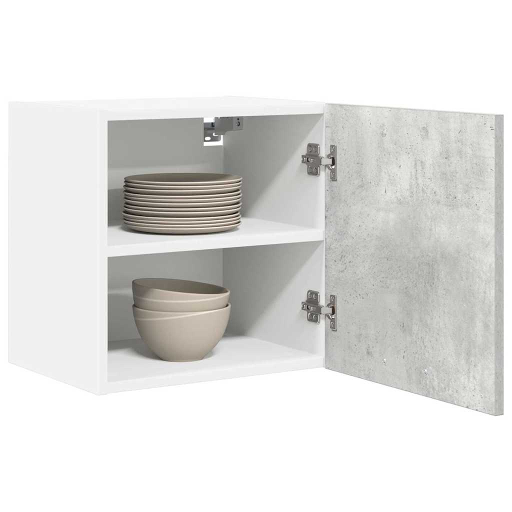 Hengende skap med dør 2 pcs Betonggrå og hvit 40 x 31 x 40 cm