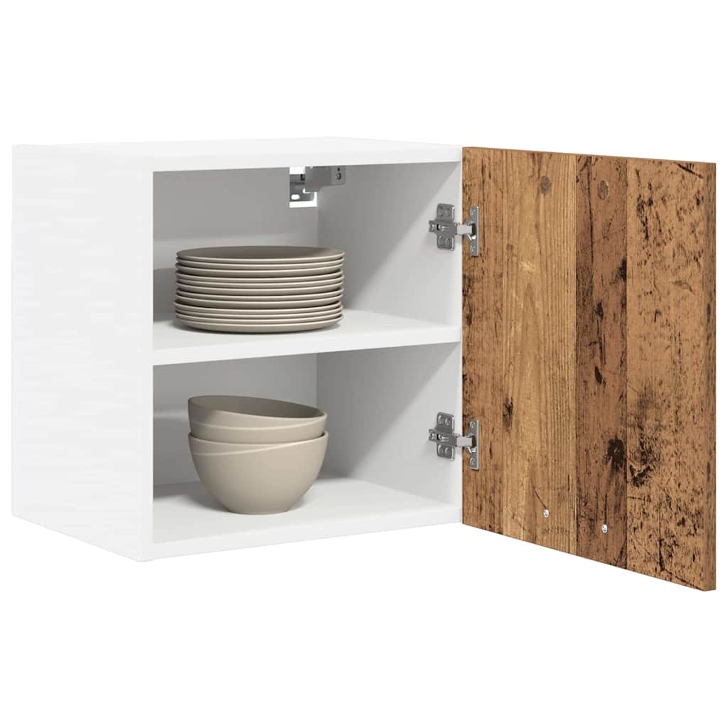 Hengende skap 2 pcs Gammel treverk og hvit 40 x 31 x 40 cm