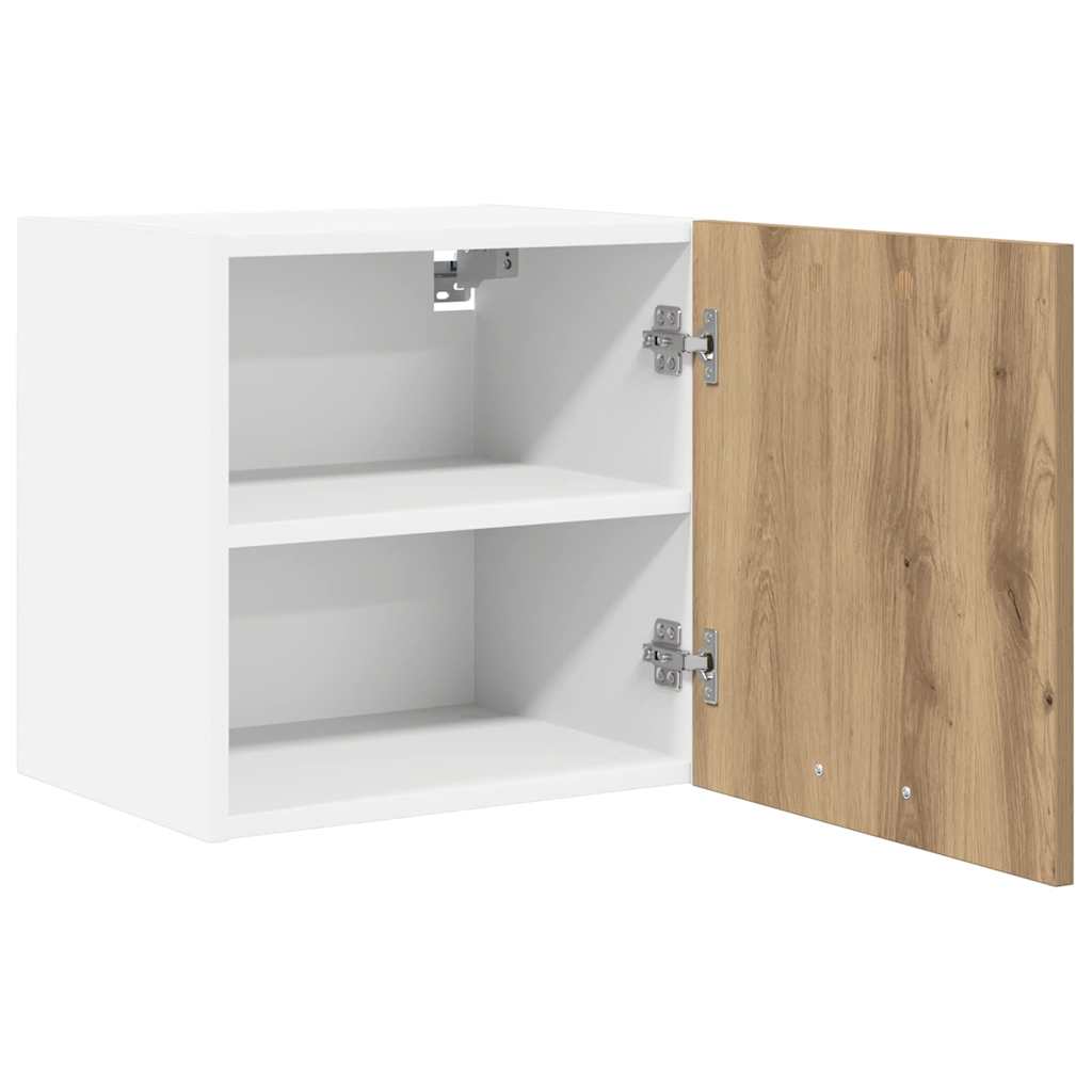 Hengende skap med dør 2 pcs Artisan eik og hvit 40 x 31 x 40 cm