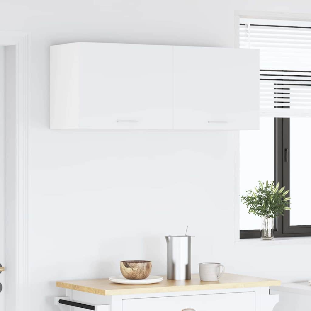 Hengende skap med dør 2 pcs Hvit 50 x 31 x 40 cm Konstruert tre