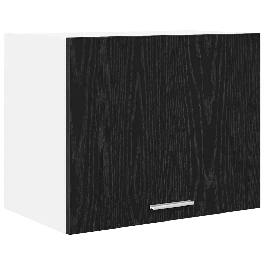 Hengende skap med dør 2 pcs Svart eik og hvit 50 x 31 x 40 cm