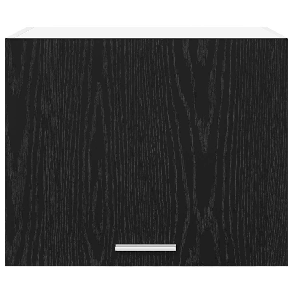 Hengende skap med dør 2 pcs Svart eik og hvit 50 x 31 x 40 cm