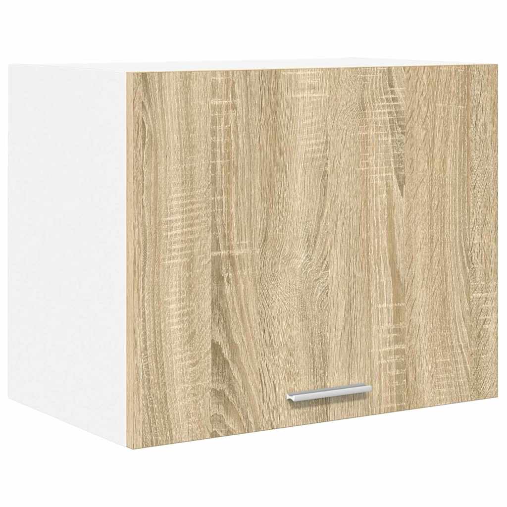 Hengende skap med dør 2 pcs Sonoma eik og hvit 50 x 31 x 40 cm