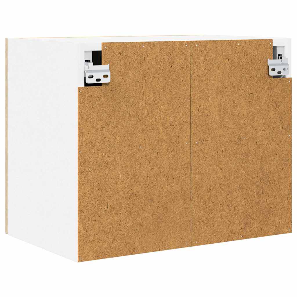 Hengende skap med dør 2 pcs Sonoma eik og hvit 50 x 31 x 40 cm