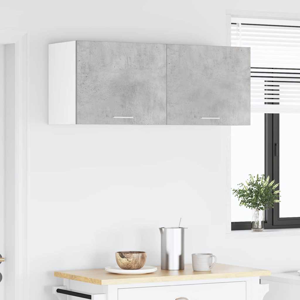 Hengende skap med dør 2 pcs Betonggrå og hvit 50 x 31 x 40 cm